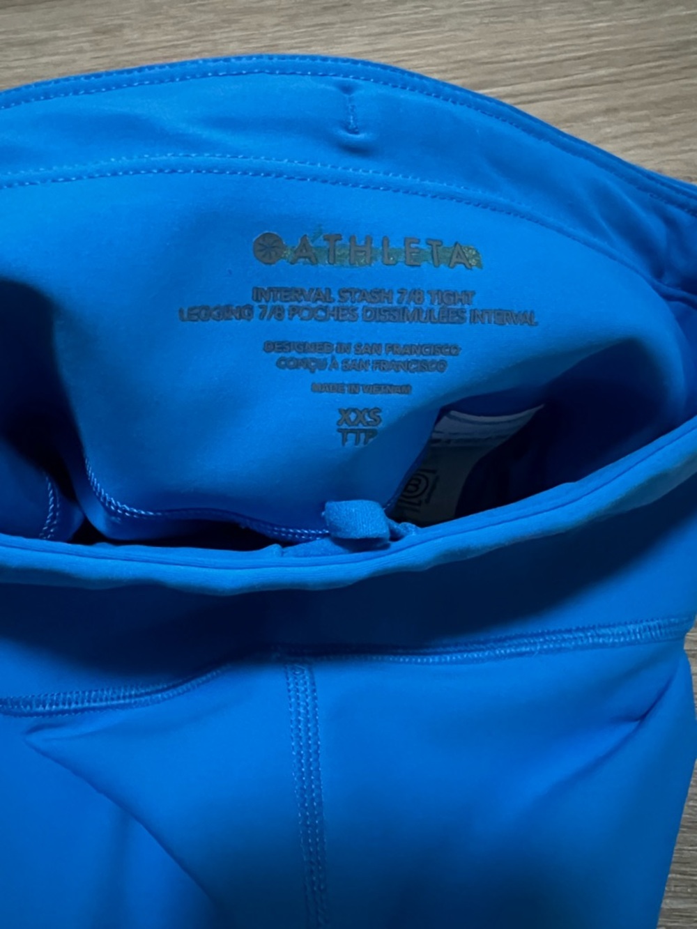 Athleta interval stash 7/8 tight Leggings with Side Pockets size XXS - Picture 5 of 5